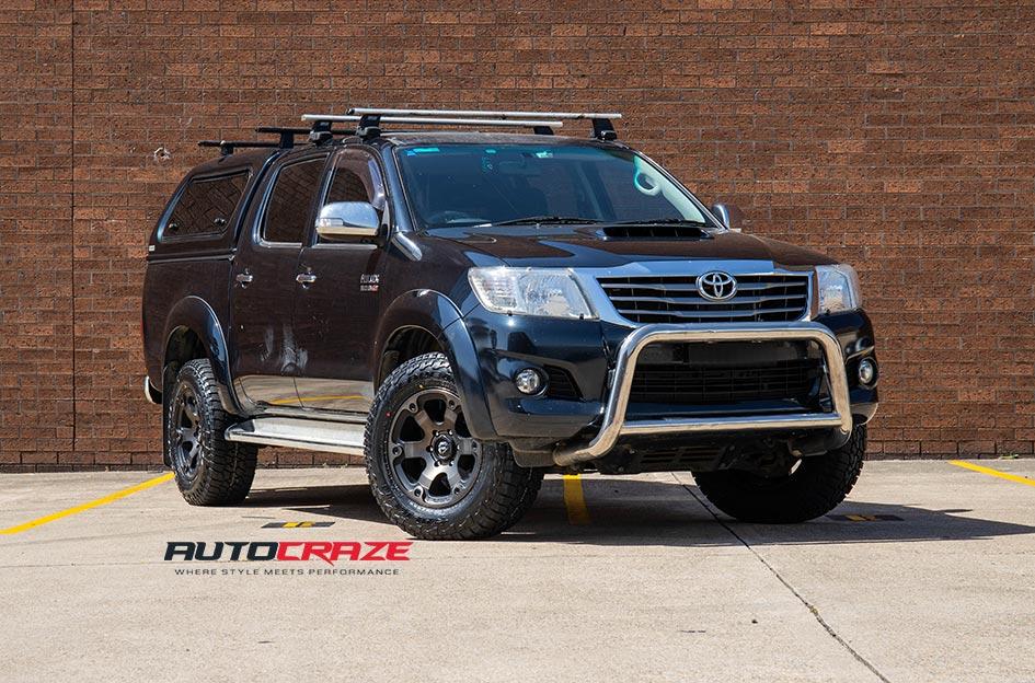 TOYOTA HILUX 4WD BEAST BLACK MACHINED WITH DARK TINT